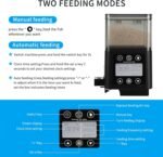 Automatic Fish Feeder for Aquarium with Timer, LCD Display 320ML Large Capacity Adjustable Fish Dispenser, Operated Feeders for Goldfish, Turtle for Vacation, Weekend or Daily Use(Black) - Image 5