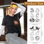 Rngmsi Water Soluble Embroidery Patterns - 2 Sheets Horse Designs Stick and Stitch Embroidery Paper Wash Away 12 Pcs Flower Embroidery Transfer Patterns Stabilizers for Hand Sewing - Image 3
