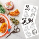 Rngmsi Water Soluble Embroidery Patterns - 2 Sheets Horse Designs Stick and Stitch Embroidery Paper Wash Away 12 Pcs Flower Embroidery Transfer Patterns Stabilizers for Hand Sewing - Image 7