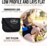 Dog Treat Pouch, Black Training Treat Pouch - Clip On Dog Treat Holder, Innovative No Spill Design, Magnetic Flap, Expandable Gusset, Made of Durable Nylon, Machine Washable - Image 4