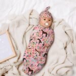 Horse Baby Stuff Gift for Girls Horse Baby Swaddle Blanket Beanie Set, Soft and Stretchy Pink Baby Blanket Newborn Swaddle Sack for Baby Shower - Image 6