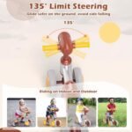 TWFRIC Balance Bike for 1+ Year Old Boys Girls, Toddler Balance Bike 12-36 Month No Pedal 4 Wheels Ride-on Baby Bike Riding Toys for 1 Year Old Birthday Gifts(Brown) - Image 5