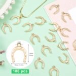 Joez Wonderful Metal Horseshoe charm, Pendants for DIY Finding Bracelet Necklace Earrings Keychain Craft Jewelry Making - Image 3