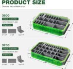 Ghosthor Fishing Tackle Box, Waterproof 3600 and 3700 Tackle Trays, Plastic Tackle Box Organizer with Removable Dividers, Storage Lure Box and Terminal Tackle Storage - Image 8