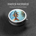 Safflower Flying Fish Pill Box 3 Compartment, Small Pill Box for Purse & Pocket, Metal Pill Case with Mirror, Travel Daily Pill Organizer, Portable Medicine Vitamin Holder Unique Gift - Image 8