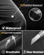 33,000ft Men's Full Zip Rain Pants Waterproof Rain Over Pants, Windproof Outdoor Pants for Hiking, Fishing, Golf - Image 4