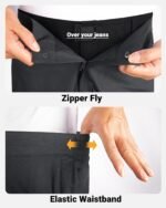 33,000ft Men's Full Zip Rain Pants Waterproof Rain Over Pants, Windproof Outdoor Pants for Hiking, Fishing, Golf - Image 7