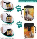 Running Horses Sunset Printed Pet Treat Training Pouch Dog Treat Pouches Built in Poop Bag Dispenser for Training Walking Hiking - Image 4