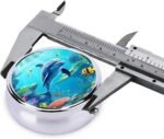 Ocean Underwater Dolphin Fish Pill Box 3 Compartment, Small Pill Box for Purse & Pocket, Metal Pill Case with Mirror, Travel Daily Pill Organizer, Portable Medicine Vitamin Holder Unique Gift - Image 6