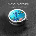 Ocean Underwater Dolphin Fish Pill Box 3 Compartment, Small Pill Box for Purse & Pocket, Metal Pill Case with Mirror, Travel Daily Pill Organizer, Portable Medicine Vitamin Holder Unique Gift - Image 8