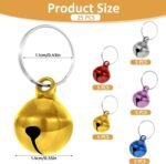 25 Pcs Colorful Pet Bells with Loud Crisp Sound, Cat Bells and Doag Collar Bells with Keyring, Anti-Lost Training Bells, Training Jingle Bell Collar Pendant, Charm Pet Pendant Accessories - Image 3