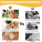 Pet Dryer 5.2HP/ 3800W,Quiet Dog Hair Dryer,Adjustable Speed&Temp High Helocity Blow Dryer for Dogs with 4 Nozzles,Detachable Hose,Black,Blue - Image 3