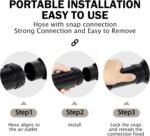 Pet Dryer 5.2HP/ 3800W,Quiet Dog Hair Dryer,Adjustable Speed&Temp High Helocity Blow Dryer for Dogs with 4 Nozzles,Detachable Hose,Black,Blue - Image 7