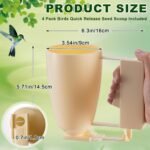 4 Pack Birds Seed Scoop Birds Seed Dispenser Bird Food Funnel Quick Release for Easy Bird Feeder Filling - Image 3