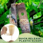 4 Pack Birds Seed Scoop Birds Seed Dispenser Bird Food Funnel Quick Release for Easy Bird Feeder Filling - Image 6