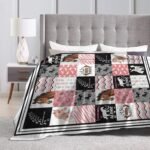 Horse Blanket Flowers Horses Throw Blankets for Girls Boys Soft Warm Western Throws Flannel Fleece Plush Stuffed Animal Gifts for Kids Men Women Adults for Bed Sofa Bedding Decor 50"x40" - Image 6