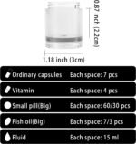 Portable Weekly Piil Box 3 Times a Day,Large Capacity Travel Pill Organizer 7 Day with Small Bottle,Waterproof Pill case for Medicine,Vitamin,Fish Oil, (White) - Image 5