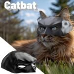 Cat Bat Cosplay Hat, 2025 New Bat Mask for Cat, Batcat Mask, Cute Cat bat Cosplay hat Funny Bat Cat Avenger Mask, Halloween Costumes Accessories for Cats (Large) - Image 8