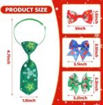 120 Pcs Christmas Theme Dog Bow Tie Collar Set Includes 60 Fruit Bow Ties for Dogs Dog Grooming Bowtie 30 Dog Neckties 30 Large Bow Tie Collar PET Holiday Accessories for Dog Cat - Image 3