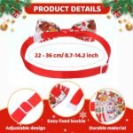120 Pcs Christmas Theme Dog Bow Tie Collar Set Includes 60 Fruit Bow Ties for Dogs Dog Grooming Bowtie 30 Dog Neckties 30 Large Bow Tie Collar PET Holiday Accessories for Dog Cat - Image 5
