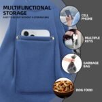 Dog Carrier Sling - Reversible Puppy Carrier Purse with Storage Pocket, Hand-Free Dog Sling Carrier for Carry Small Dogs and Cats, Travel Safety Harness, Dog and Cat Harness(Blue) - Image 4