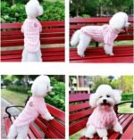 Cute Cat Sweaters Warm Cotton Plush Dog Apparel & Accessories Pink Kitten Turtleneck Sweaters for Indoor Cats and Small Dogs with Pet Laundry Bag (L (8.8-11lbs)) - Image 5