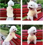 Cute Cat Sweaters Warm Cotton Plush Dog Apparel & Accessories Pink Kitten Turtleneck Sweaters for Indoor Cats and Small Dogs with Pet Laundry Bag (L (8.8-11lbs)) - Image 6