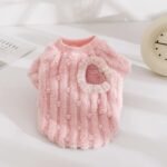 Cute Cat Sweaters Warm Cotton Plush Dog Apparel & Accessories Pink Kitten Turtleneck Sweaters for Indoor Cats and Small Dogs with Pet Laundry Bag (L (8.8-11lbs)) - Image 8