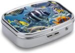 Different Fish Pill Box for Purse Pocket Small Square Pill Case Decorative Medicine Box Travel Medicine Tablet Case Vitamin Organizer Pill Container Holder Unique Gift - Image 5