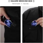 Pill Box with Mirror 2 Compartment Portable Two Blue Fish Pill Organizer for Pocket Or Purse Travel Medicine Pill Case Weekly Medicine Pill Container Holder for Daily Meds - Image 6