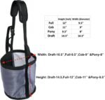 Majestic Ally Horse Feed Bag, Heavy Duty Nylon Mesh Grain Feed Bag, Adjustable Strap with Durable Snap and Elastic Straps, Comfort Neck Pad and Nose Pad- Large (Full, Dark Gray) - Image 3