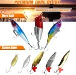 78pcs Fishing Lures kit Baits Tackle for Bass Trout Salmon Fishing Accessories Tackle Box Including Spoon Lures Soft Plastic Worms Crankbait Jigs Fishing Gear and Equipment - Image 4