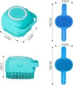 Comotech 3PCS Dog Bath Brush | Dog Shampoo Brush | Dog Scrubber for Bath | Dog Bath Brush Scrubber | Dog Shower/Washing Brush with Adjustable Ring Handle for Short & Long Hair (Blue Blue Blue) - Image 7