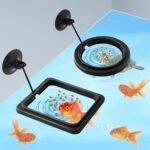 Cobee Fish Feeding Ring, 2 Pieces Aquarium Fish Feeder Fish Tank Food Feeder Circle Tank Accessories for Guppy Bettas Goldfish Turtle (Black) - Image 8