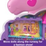Polly Pocket 2-in-1 Travel Toy, Rainbow Unicorn Salon Styling Head with 2 Micro Dolls & 20+ Accessories - Image 6