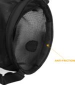 Harrison Howard Horse Muzzle Feed Bag Durable Nylon Mesh Grain Feed Bag with Adjustable Strap Mars Black Medium - Image 5