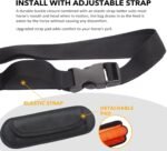 Harrison Howard Horse Muzzle Feed Bag Durable Nylon Mesh Grain Feed Bag with Adjustable Strap Mars Black Medium - Image 7