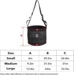 Harrison Howard Horse Muzzle Feed Bag Durable Nylon Mesh Grain Feed Bag with Adjustable Strap Mars Black Medium - Image 8