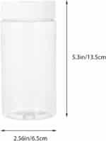 Mipcase Fish Food Containers 2pcs Feeding Bottle Dispenser Container Small Animals Feeding Bottles White Terrarium Plastic Round Fish Tank Aquarium Feeding Bottles - Image 3