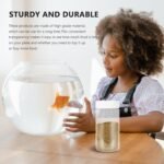 Mipcase Fish Food Containers 2pcs Feeding Bottle Dispenser Container Small Animals Feeding Bottles White Terrarium Plastic Round Fish Tank Aquarium Feeding Bottles - Image 5