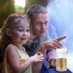 Mipcase Fish Food Containers 2pcs Feeding Bottle Dispenser Container Small Animals Feeding Bottles White Terrarium Plastic Round Fish Tank Aquarium Feeding Bottles - Image 7