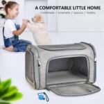 Henkelion Cat, Dog Carrier for Small Medium Cats Puppies up to 15 Lbs, TSA Airline Approved Carrier Soft Sided, Collapsible Travel Puppy Carrier - Grey - Image 9