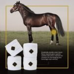 Kavallerie Classic Bandage for Horses, Distributes Pressure Evenly Therapeutic Breathable Fleece Material, Stretchy, Provides, Leg Protection and Support - White - (4 Units per Pack) - Image 4
