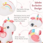 labebe Baby Rocking Horse with Seat Belt,Ride Unicorn Bouncer for Kid 6 Month -3 Years,Stuffed Animal Rocker,Riding Toy for Baby Girls, Nursery Birthday Gift - Image 6