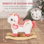 labebe Baby Rocking Horse with Seat Belt,Ride Unicorn Bouncer for Kid 6 Month -3 Years,Stuffed Animal Rocker,Riding Toy for Baby Girls, Nursery Birthday Gift - Image 8