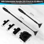 AQQA 4-in-1 Aquarium Cleaning Tools, Multifunctional Aquarium Glass Cleaner Algae Scraper for Glass Aquariums for Aquariums of Various Sizes with Telescopic Handle, 4 Cleaning Heads - Image 5