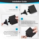 AQQA 4-in-1 Aquarium Cleaning Tools, Multifunctional Aquarium Glass Cleaner Algae Scraper for Glass Aquariums for Aquariums of Various Sizes with Telescopic Handle, 4 Cleaning Heads - Image 6