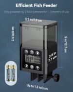 Pawfly Automatic Fish Feeder for Aquarium Auto Vacation Timer Fish Feeder for Fish Tank 320 ml Adjustable Fish Food Dispenser for Powder Pellets and Granules, Battery Operated (Included) - Image 7
