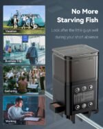 Pawfly Automatic Fish Feeder for Aquarium Auto Vacation Timer Fish Feeder for Fish Tank 320 ml Adjustable Fish Food Dispenser for Powder Pellets and Granules, Battery Operated (Included) - Image 9