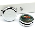 Fish Background Pill Organizer Cute Pill Box Decorative Metal Pill Case Portable Vitamin Organizer Travel Medicine Holder Mini Pill Storage Container for Purse - Image 6